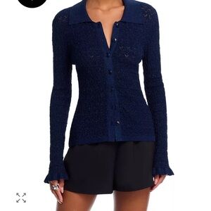 NWT Sea Ruby Knot Polo Top in Navy